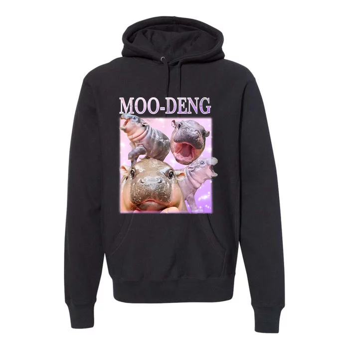 Moo Deng Baby Pygmy Hippos Thailand Premium Hoodie