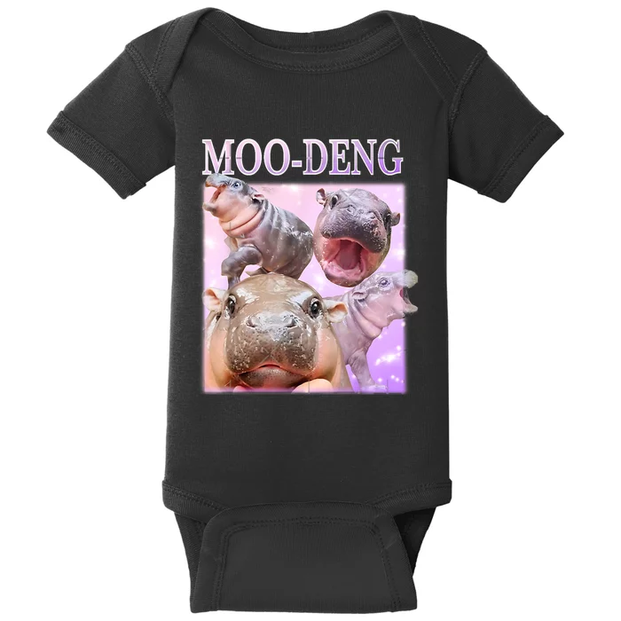 Moo Deng Baby Pygmy Hippos Thailand Baby Bodysuit