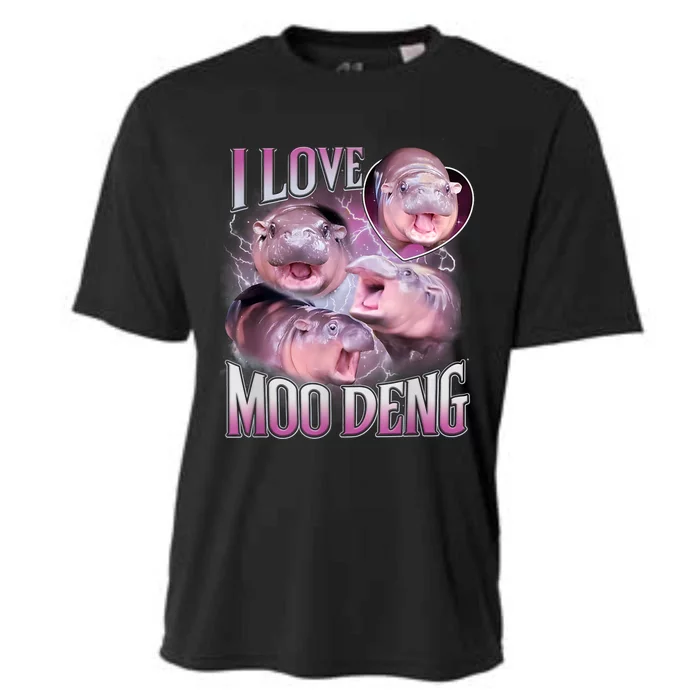 Moo Deng Baby Pygmy Hippos Thailand Cooling Performance Crew T-Shirt