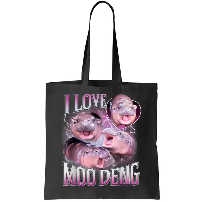 Moo Deng Baby Pygmy Hippos Thailand Tote Bag