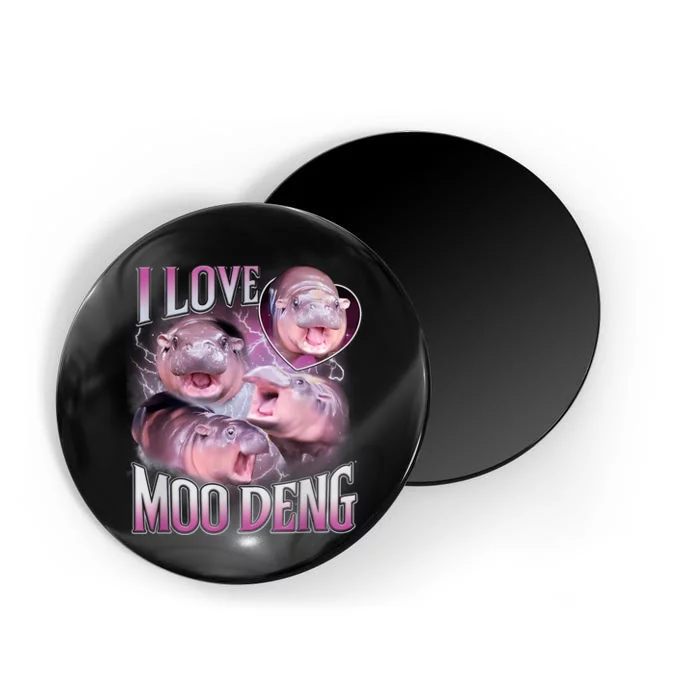 Moo Deng Baby Pygmy Hippos Thailand Magnet