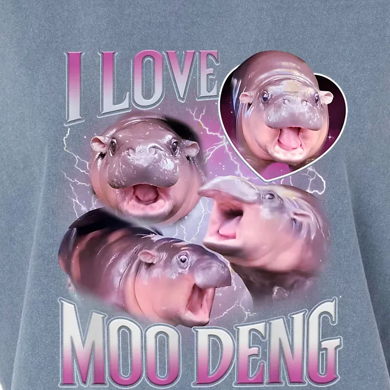 Moo Deng Baby Pygmy Hippos Thailand Garment-Dyed Women's Muscle Tee