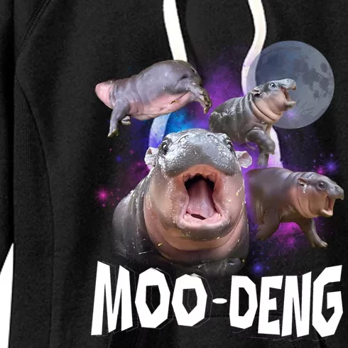 Moo Deng Baby Pygmy Hippos Thailand Women's Fleece Hoodie