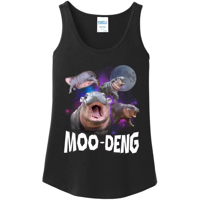 Moo Deng Baby Pygmy Hippos Thailand Ladies Essential Tank