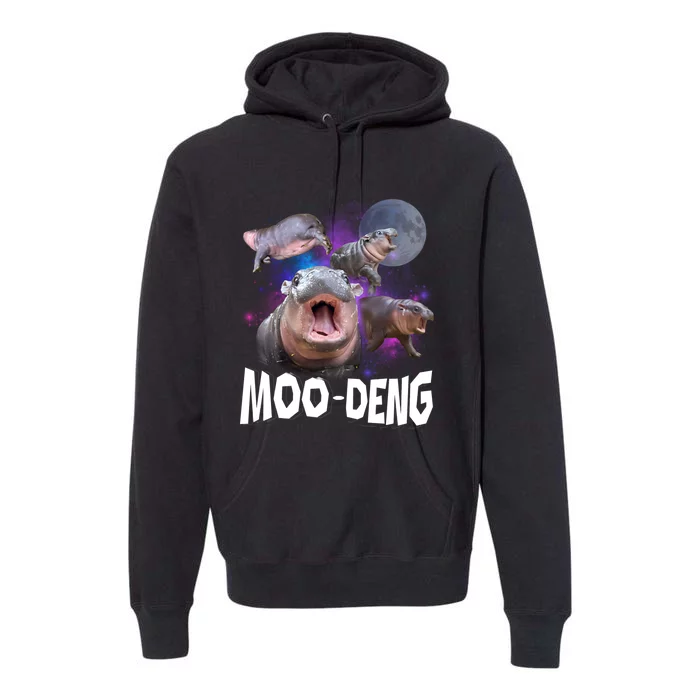 Moo Deng Baby Pygmy Hippos Thailand Premium Hoodie