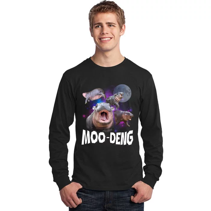 Moo Deng Baby Pygmy Hippos Thailand Tall Long Sleeve T-Shirt