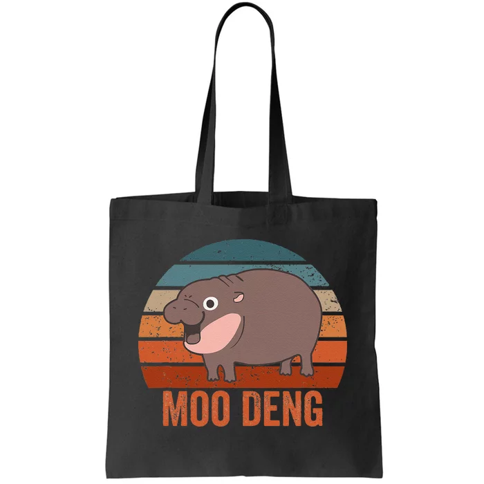 Moo Deng Baby Hippo Zoo Baby Hippo Vintage Gift Tote Bag