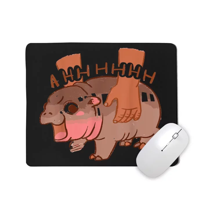 Moo Deng Bouncy Pig The Cute Baby Hippo Funny Gift Mousepad