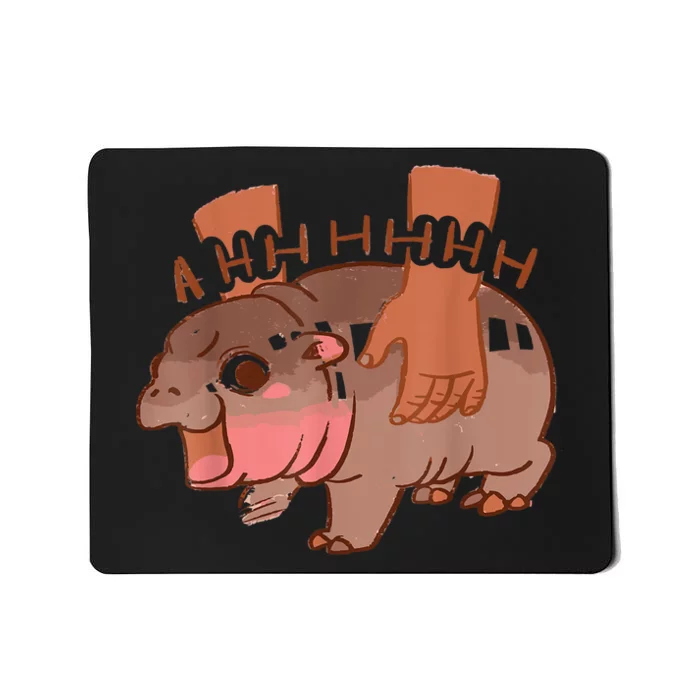 Moo Deng Bouncy Pig The Cute Baby Hippo Funny Gift Mousepad