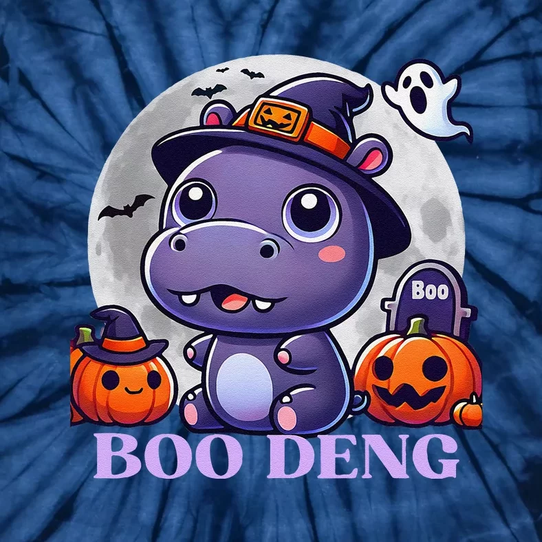 Moo Deng Bouncy Pig Baby Hippo Halloween Fun Tie-Dye T-Shirt