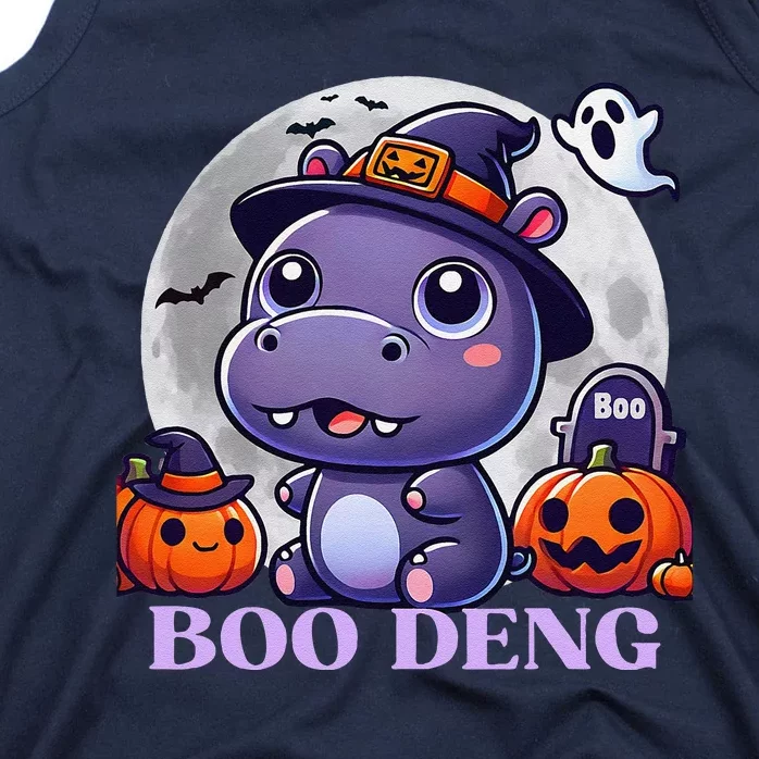 Moo Deng Bouncy Pig Baby Hippo Halloween Fun Tank Top