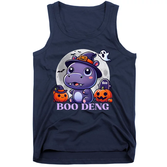 Moo Deng Bouncy Pig Baby Hippo Halloween Fun Tank Top