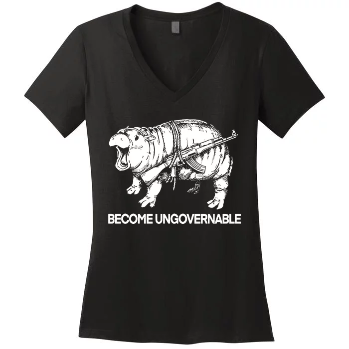 Moo Dang Become Ungovernable Women's V-Neck T-Shirt