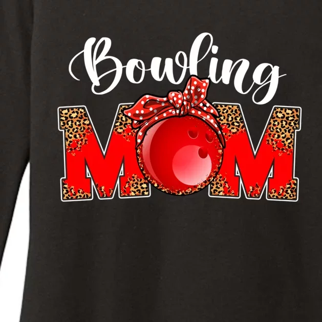 Mothers Day Bowling Mom Leopard Game Day Mom Life Cute Gift Womens CVC Long Sleeve Shirt