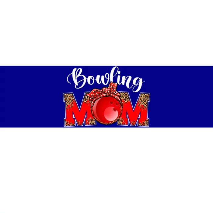 Mothers Day Bowling Mom Leopard Game Day Mom Life Cute Gift Bumper Sticker