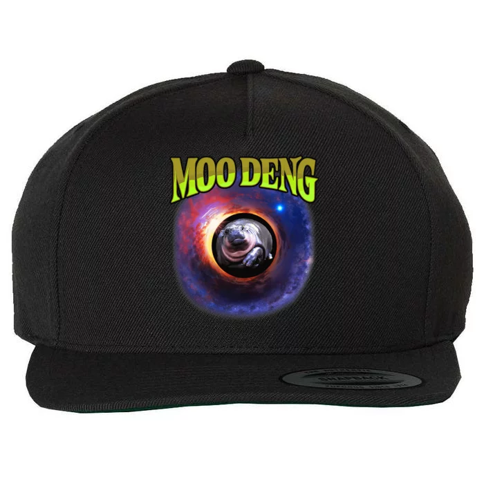 Moo Deng Baby Hippo Wool Snapback Cap