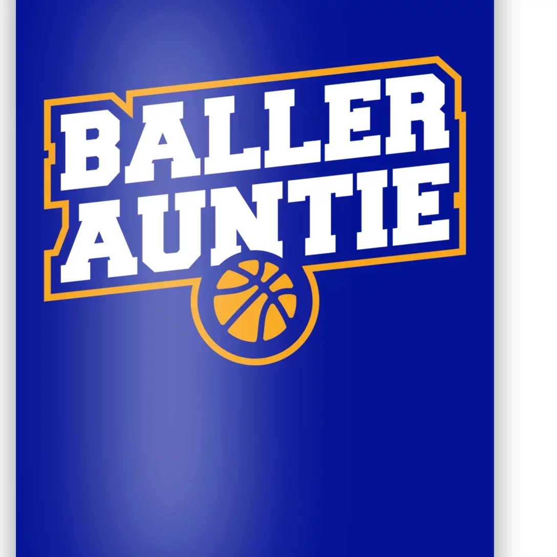 Mothers Day Baller Auntie Gift Baseball Aunt Meaningful Gift Poster