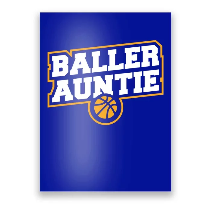 Mothers Day Baller Auntie Gift Baseball Aunt Meaningful Gift Poster