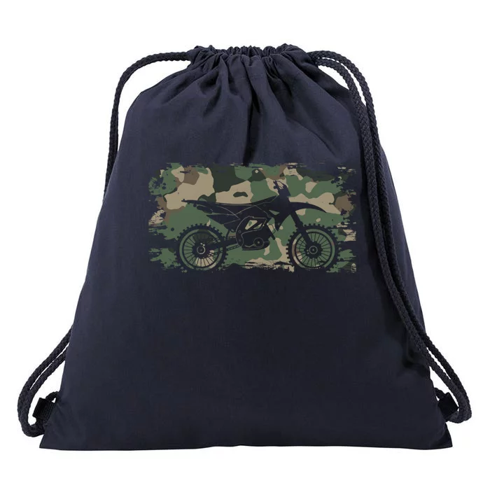 Motocross Dirt Bike Apparel Gift Dirt Bike Motocross Gift Drawstring Bag