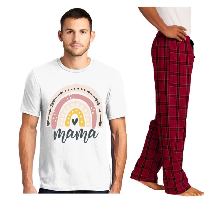 Mother's Day Boho Rainbow Mama Mom Mommy New Mom Pajama Set