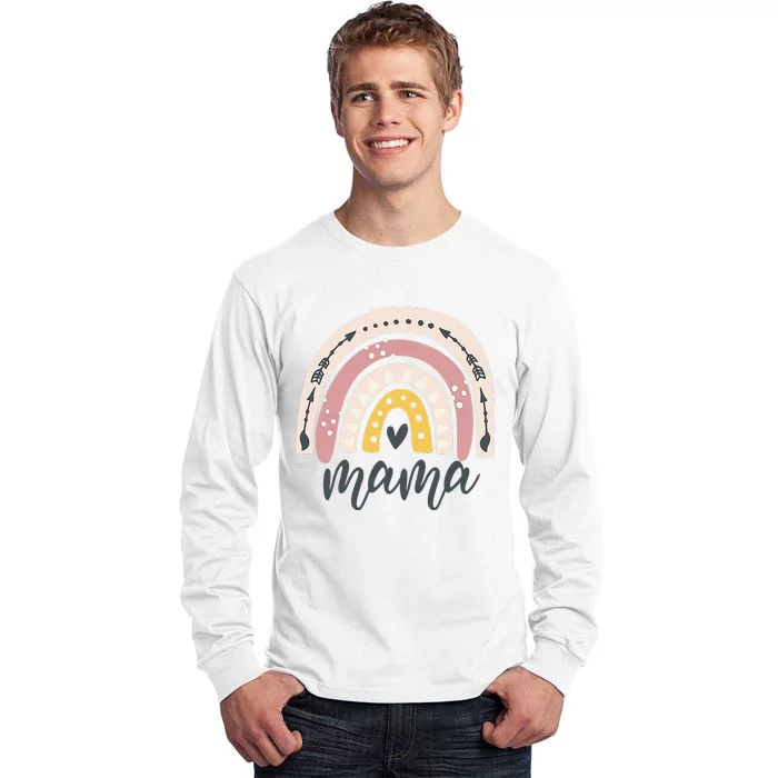 Mother's Day Boho Rainbow Mama Mom Mommy New Mom Tall Long Sleeve T-Shirt