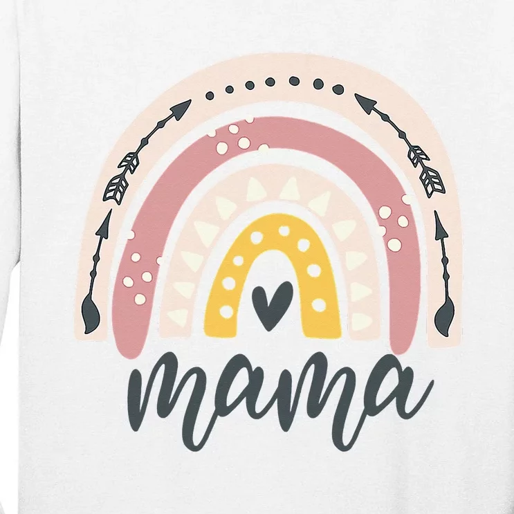 Mother's Day Boho Rainbow Mama Mom Mommy New Mom Tall Long Sleeve T-Shirt