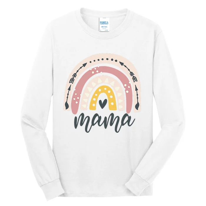 Mother's Day Boho Rainbow Mama Mom Mommy New Mom Tall Long Sleeve T-Shirt