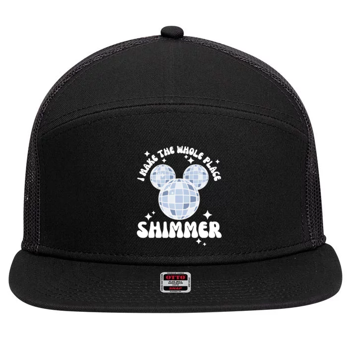 Mouse Disco Ball Make The Whole Place Shimmer Eras Tour 7 Panel Mesh Trucker Snapback Hat