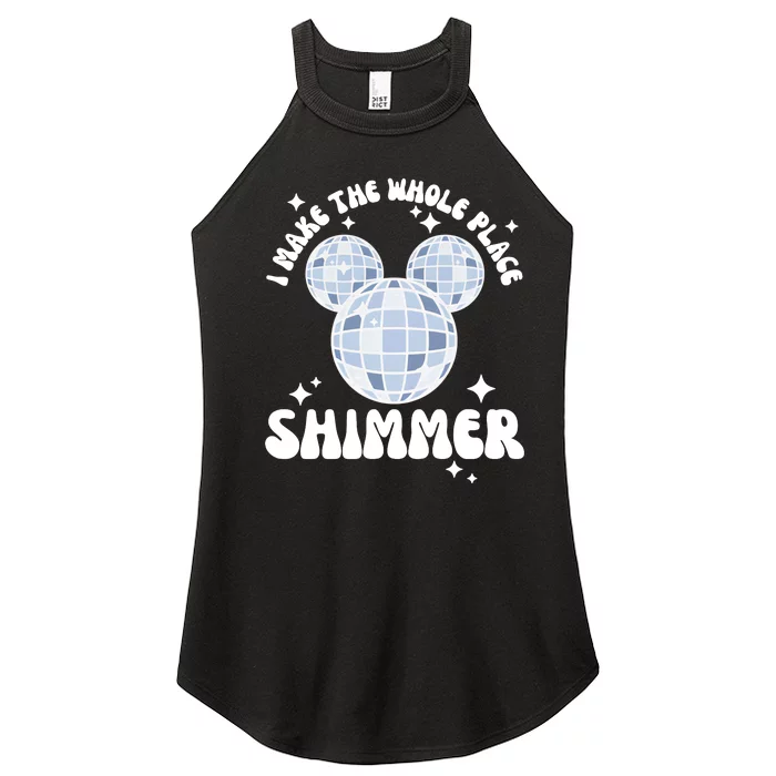 Mouse Disco Ball Make The Whole Place Shimmer Eras Tour Women’s Perfect Tri Rocker Tank