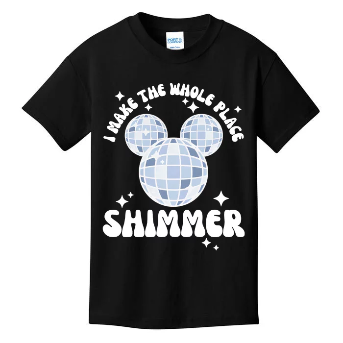 Mouse Disco Ball Make The Whole Place Shimmer Eras Tour Kids T-Shirt