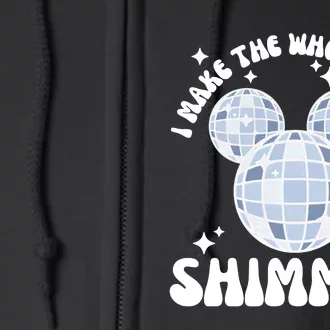 Mouse Disco Ball Make The Whole Place Shimmer Eras Tour Full Zip Hoodie