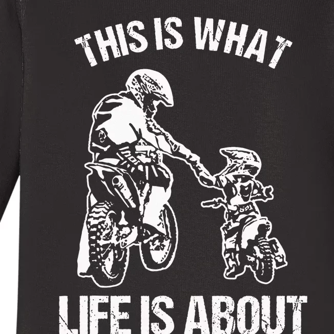 Motocross Dirt Bike Dad Motorcycle Biker Father Baby Long Sleeve Bodysuit