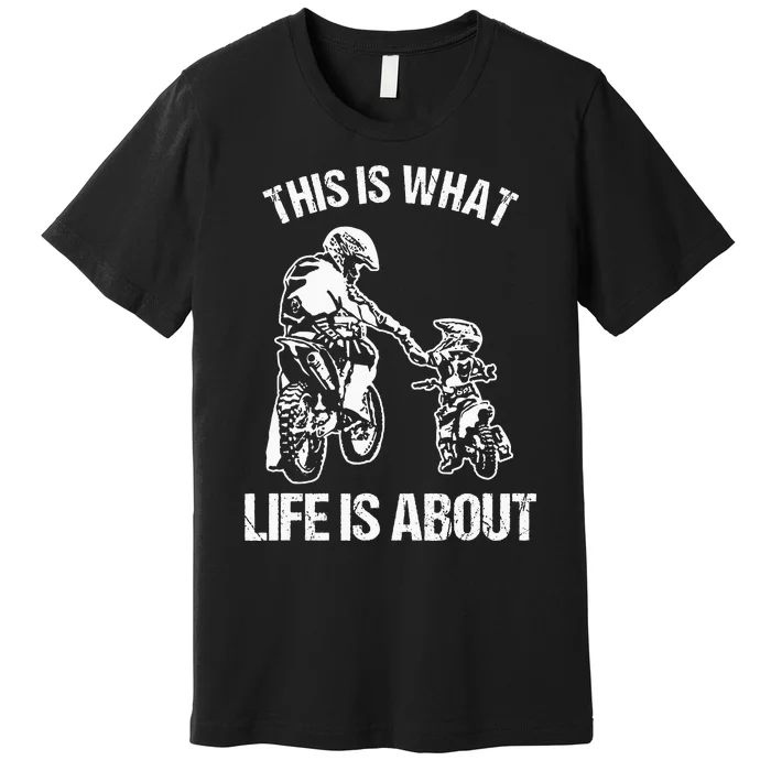 Motocross Dirt Bike Dad Motorcycle Biker Father Premium T-Shirt