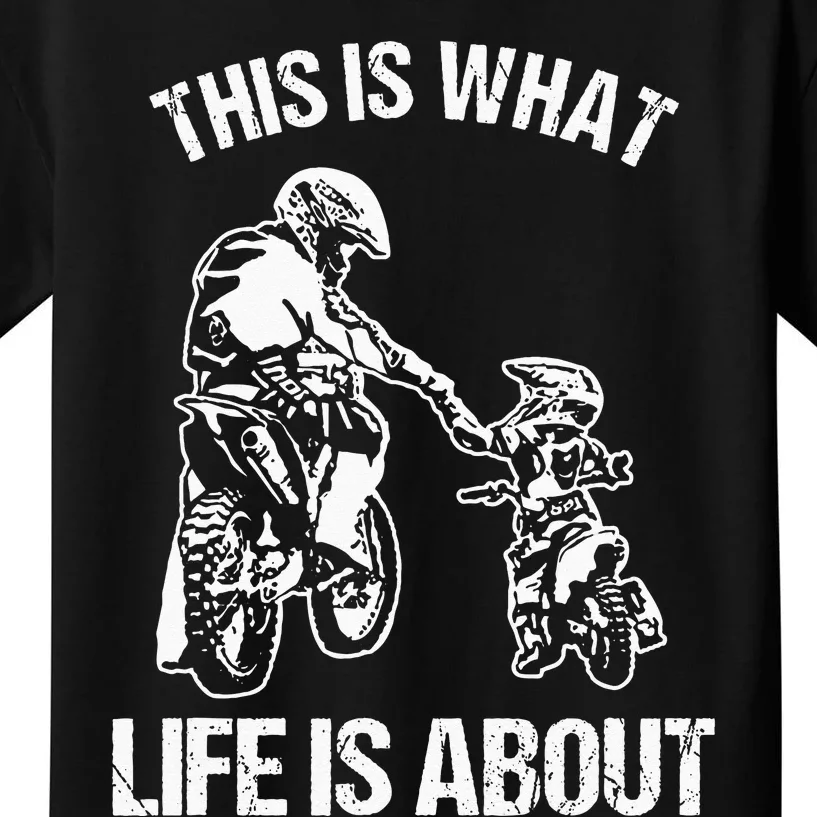 Motocross Dirt Bike Dad Motorcycle Biker Father Kids T-Shirt