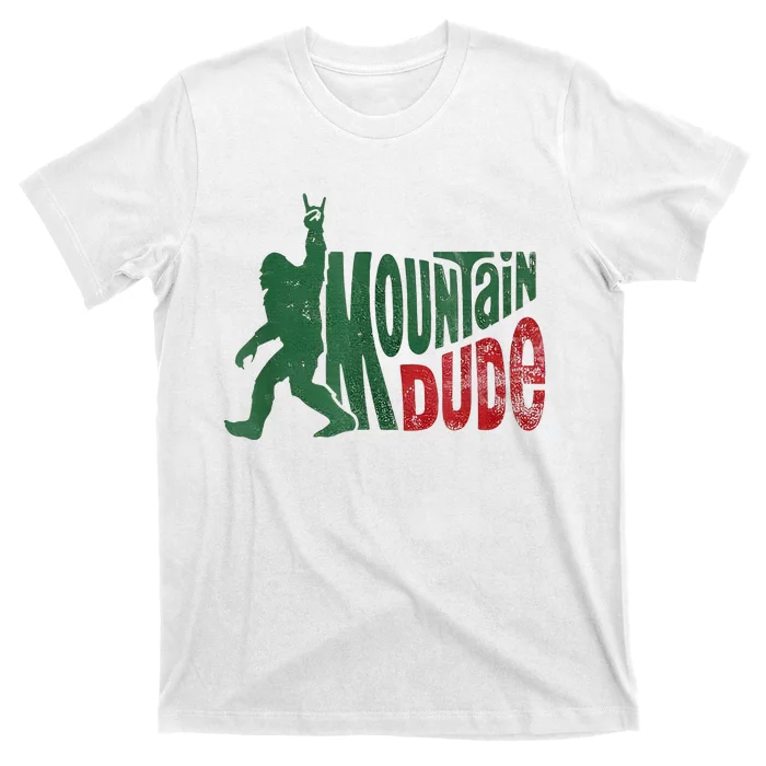 Mountain Dude Bigfoot Sasquatch Rock On T-Shirt