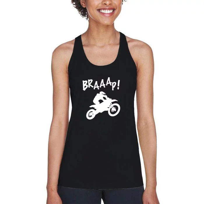 Motocross Dirt Bike Braaap Gift Women's Racerback Tank