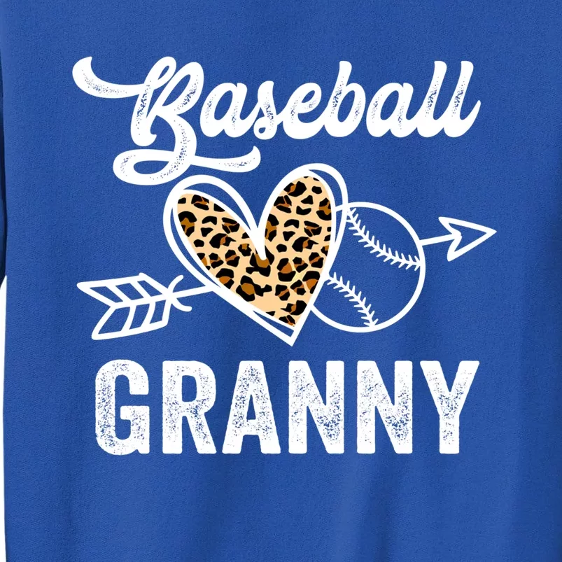 Mothers Day Baseball Granny Leopard Gift Tall Sweatshirt