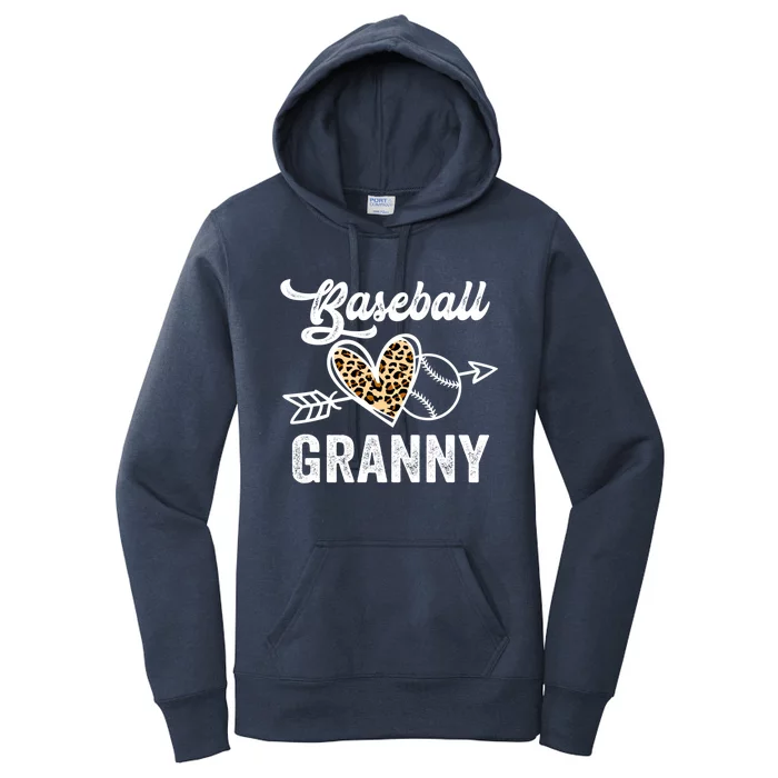 Mothers Day Baseball Granny Leopard Gift Women's Pullover Hoodie