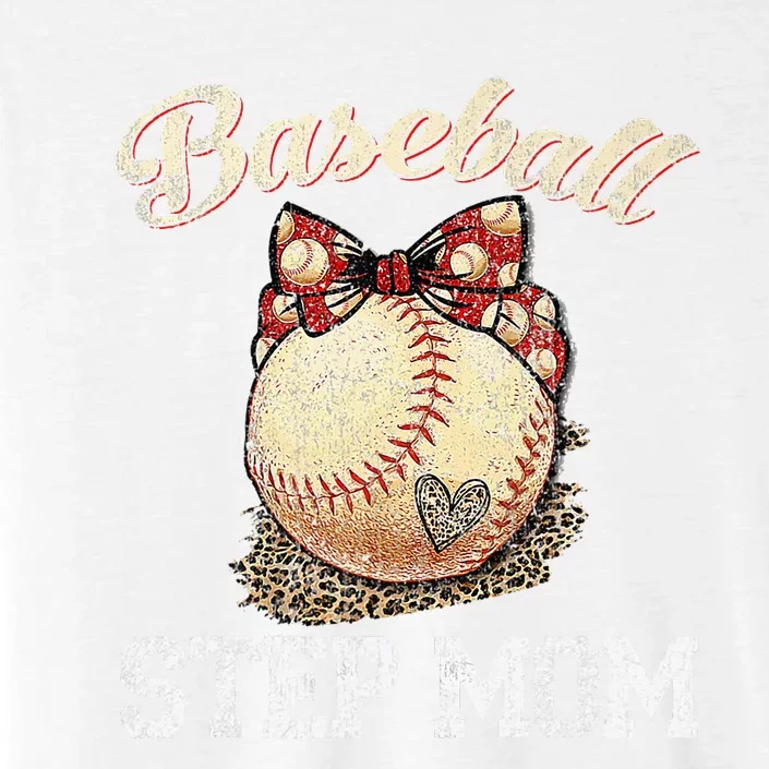 Mother's Day Baseball Step Mom Leopard Softball Gifts ChromaSoft Performance T-Shirt