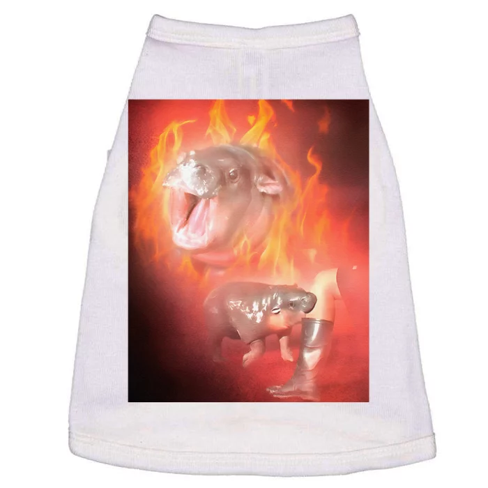 Moo Deng Bouncy Pig In Thai Fire Picture The Cute Baby Hippo Gift Doggie Tank