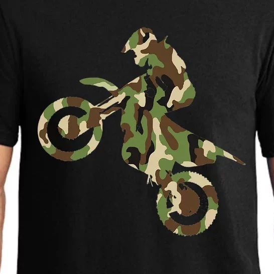 Motocross Dirt Bike Racing Camo Camouflage Pajama Set