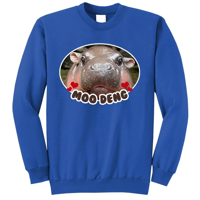 Moo Deng Bouncy Pig In Thai Picture The Cute Baby Hippo Sweatshirt