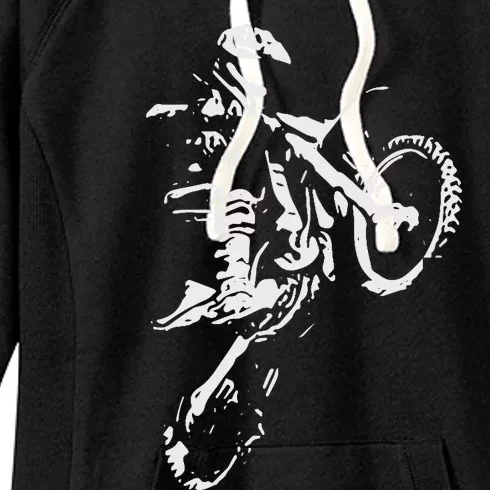 Motocross Dirt Bike Women's Fleece Hoodie