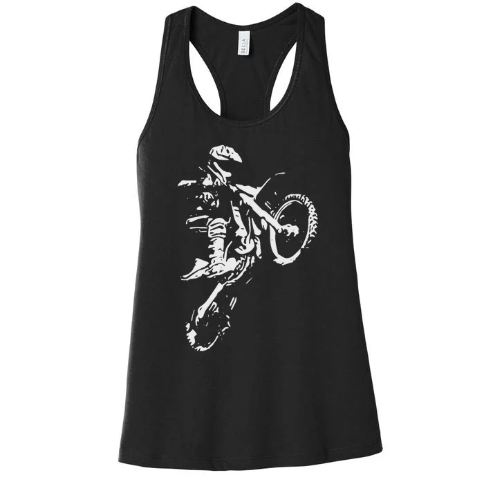 Motocross Dirt Bike Women's Racerback Tank