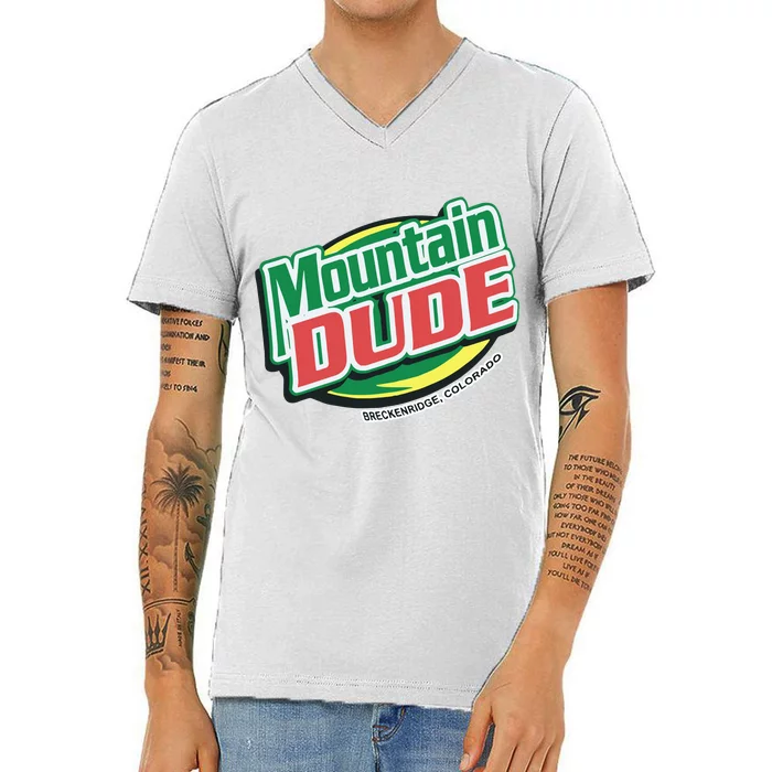 Mountain Dude Breckenridge Colorado V-Neck T-Shirt