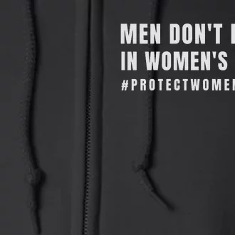 Men Dont Belong Protect Womens Sports Full Zip Hoodie