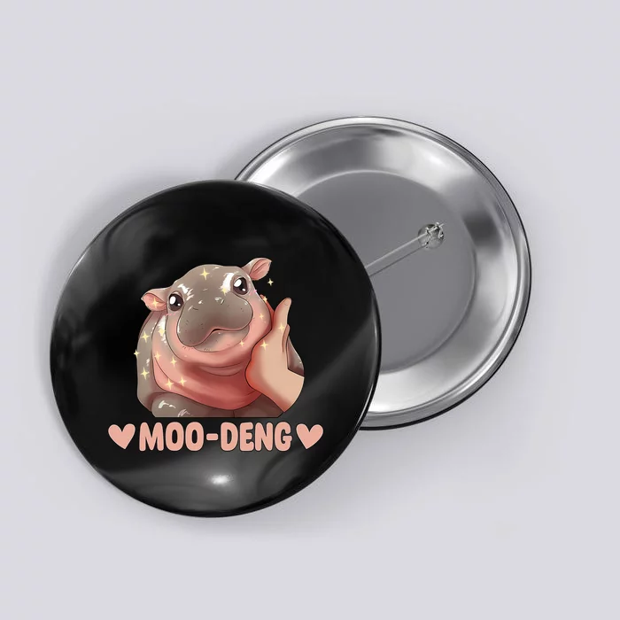 Moo Deng Bouncy Pig In Thai Picture The Cute Baby Hippo Button