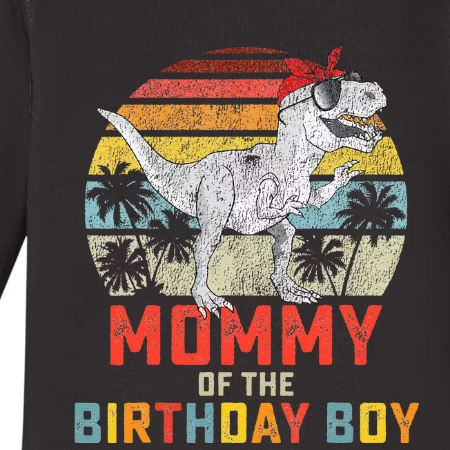 Mommy Dinosaur Birthday Mom Matching Family Baby Long Sleeve Bodysuit