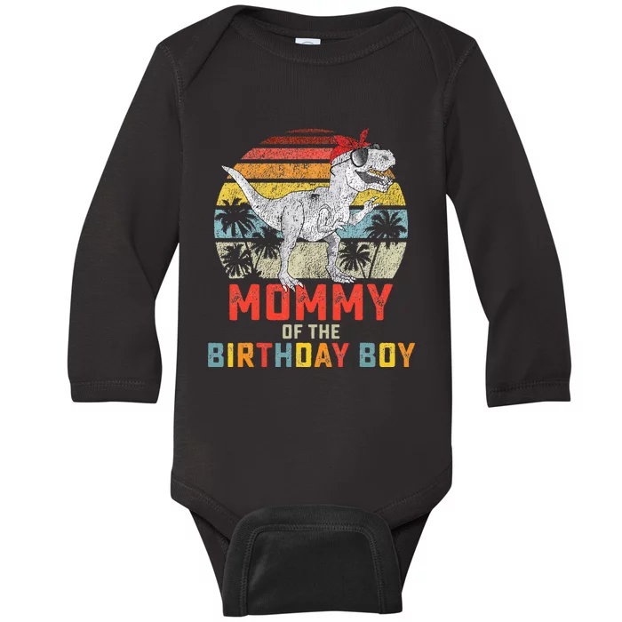 Mommy Dinosaur Birthday Mom Matching Family Baby Long Sleeve Bodysuit