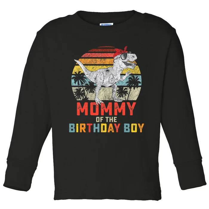 Mommy Dinosaur Birthday Mom Matching Family Toddler Long Sleeve Shirt